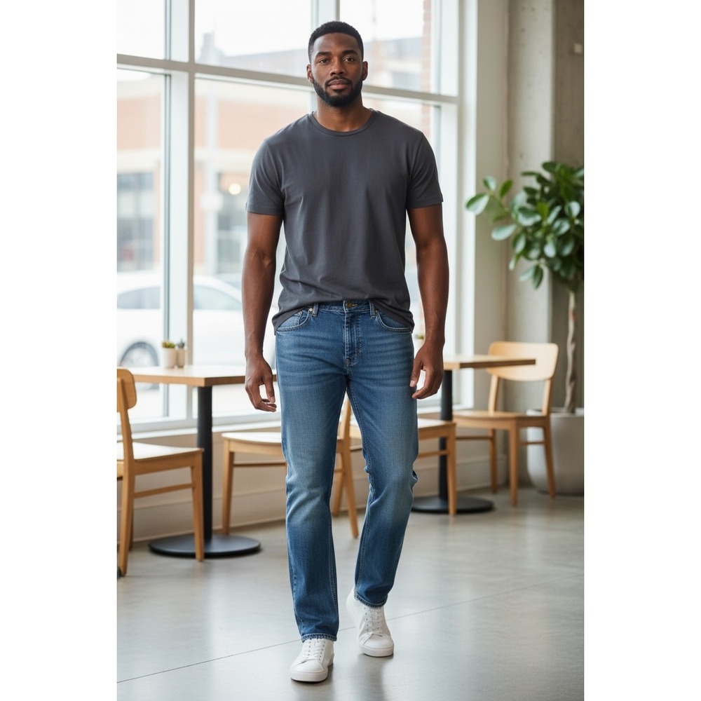 Tommy Hilfiger Mens Jeans 38x30 Relaxed‎ Freedom Blue Denim Cotton Casual